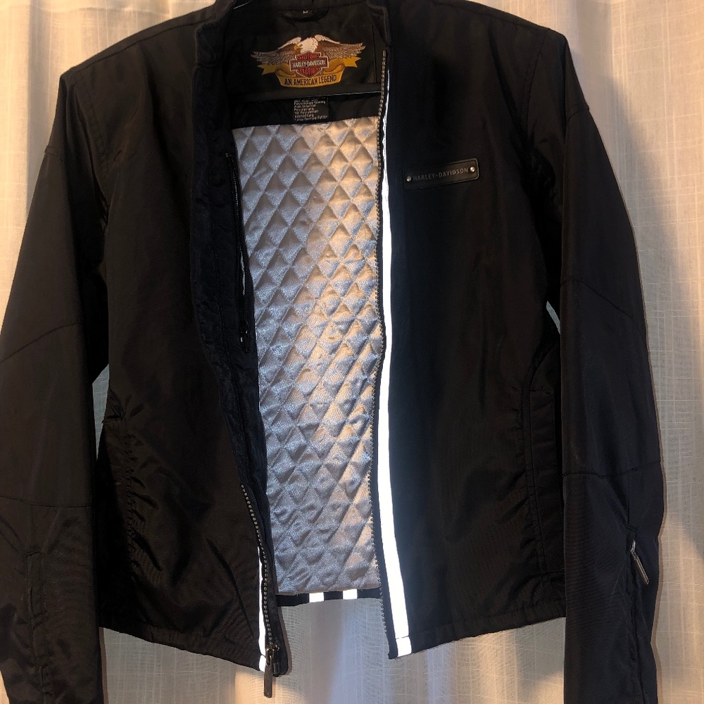 RARE Style Harley Davidson Ladies M Riding Jacket Front/Back Reflect Excel Cond